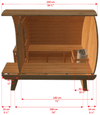 Dundalk CT Serenity 6 Person Barrel Sauna CTC2245W
