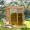 Dundalk Pure Cube CU552 Outdoor Sauna - Knotty Red Cedar