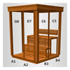 Dundalk Pure Cube CU552 Outdoor Sauna - Knotty Red Cedar