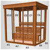 Dundalk Pure Cube CU580 Outdoor Sauna - Clear Cedar